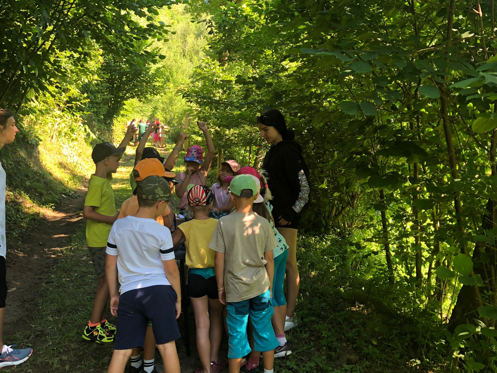 Auf unserem Walderlebnispfad vermitteln wir den Kindern spielerisch Wissen zum Thema Wald.